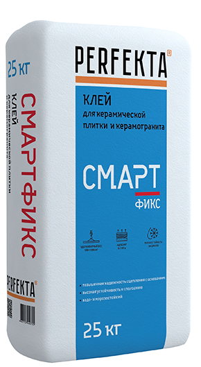 Клей для керамической плитки и керамогранита СМАРТфикс Perfekta 25 кг в #REGION_NAME_DECLINE_PP# по низкой цене