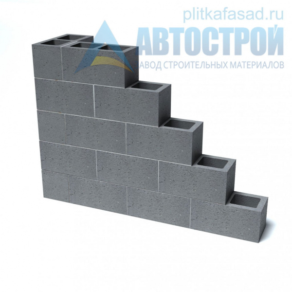 Блок бетонный стеновой 190x190x390 мм пустотелый А-Строй в Королеве по низкой цене