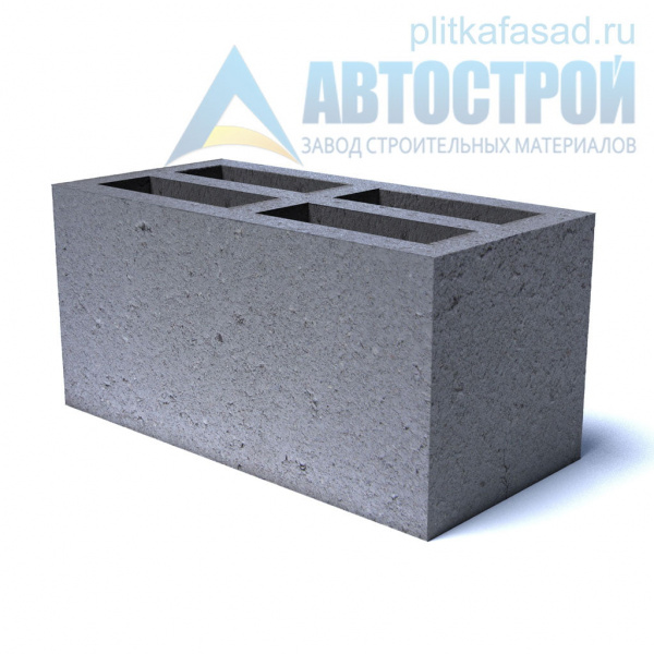 Блок бетонный стеновой 190×190(188)x390 мм четырехщелевой А-Строй в Королеве по низкой цене